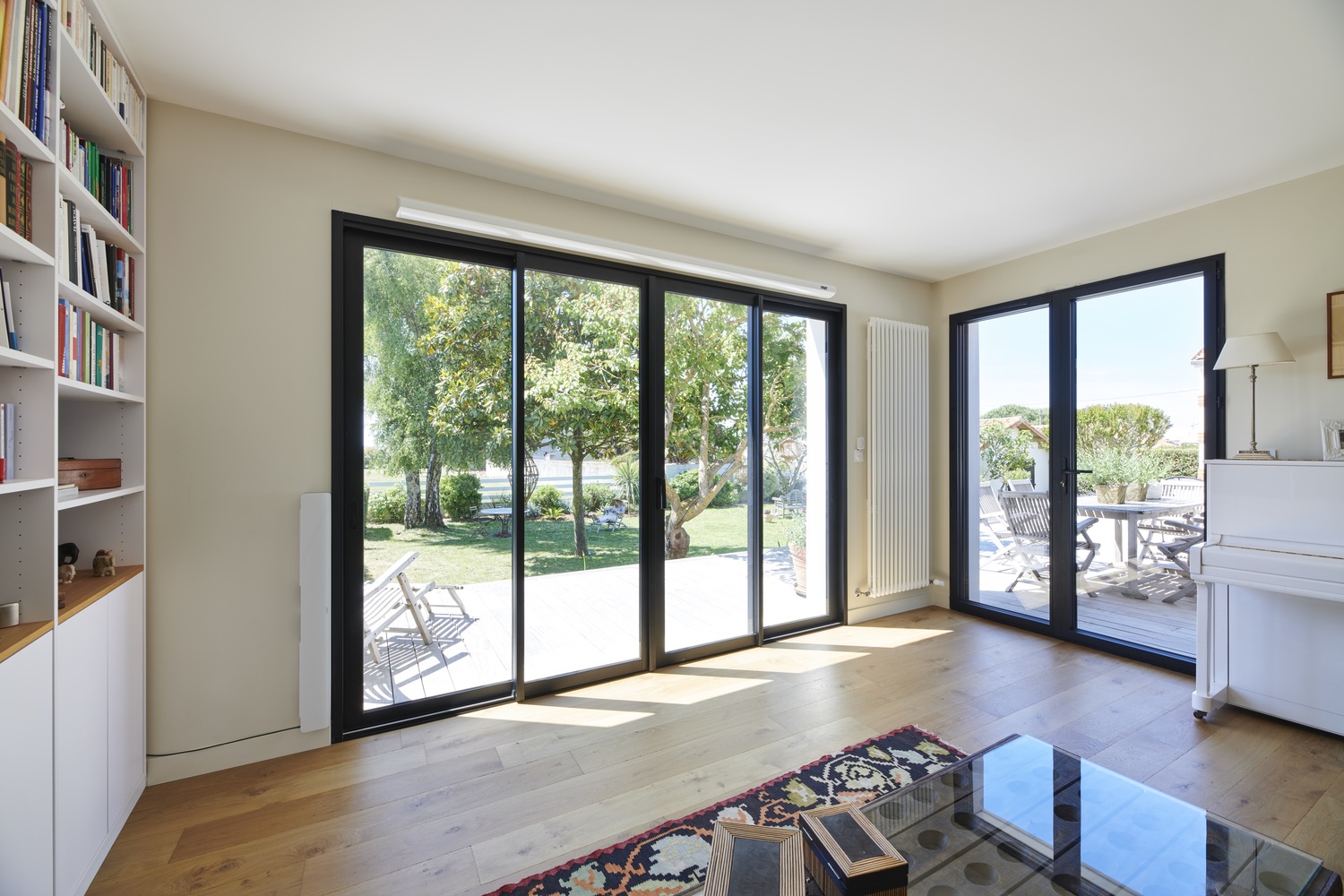 Baie vitrée aluminium 4 vantaux intérieur